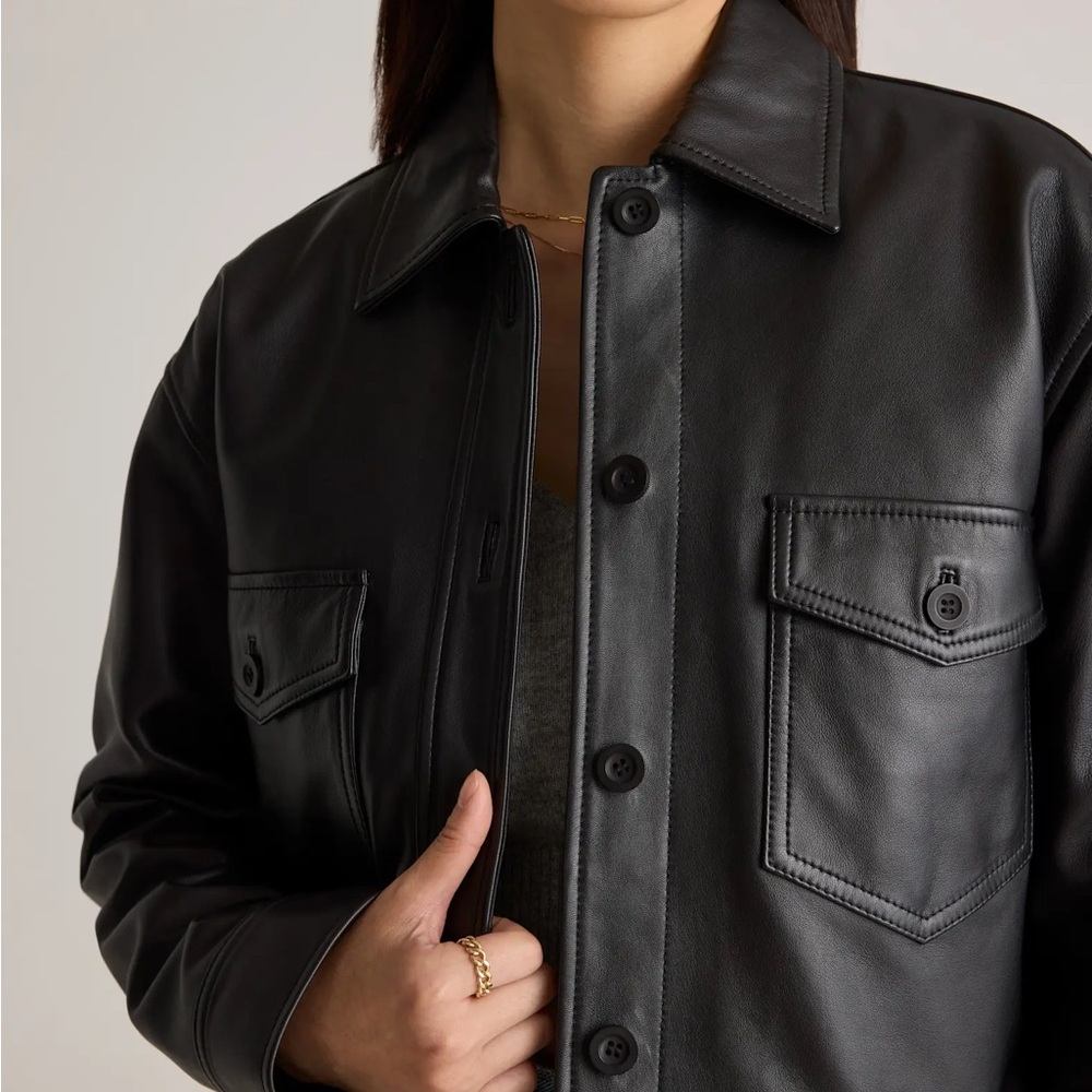 *SUMMER SALE* 100% Leather Quince Cropped Jacket - Picture 2 of 6